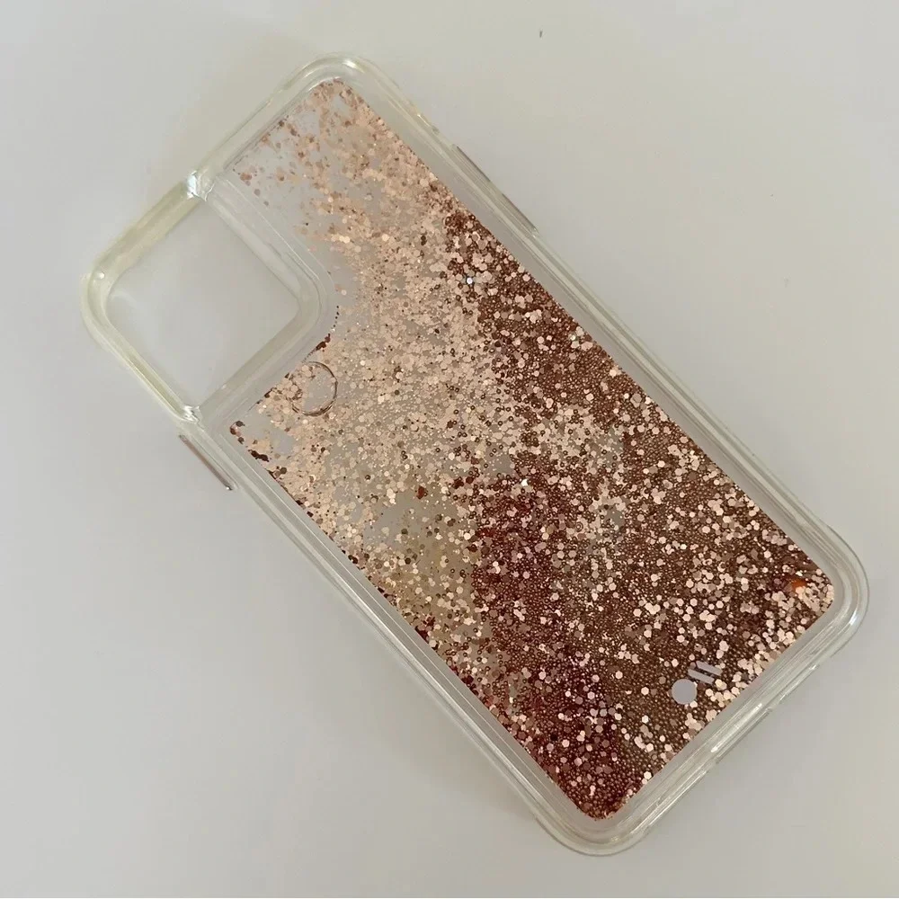 Casemate 11 Pro Max Waterfall Glitter Case Rose Gold